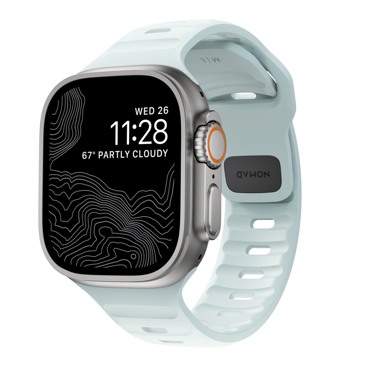 Sport Band Apple Watch Series 9 45mm Icy Blue Glow - Limited edition