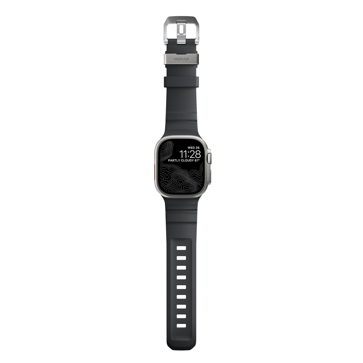 Rocky Point Band Apple Watch Series 9 45mm Storm (Natural Hardware)