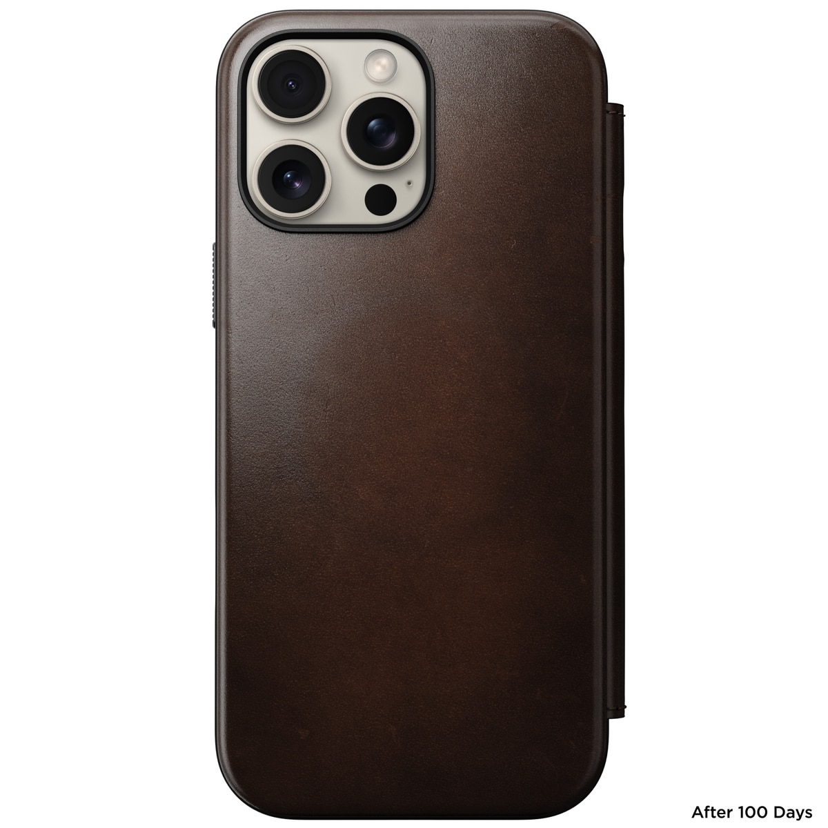 Modern Horween Leather Folio MagSafe iPhone 16 Pro Max Rustic Brown