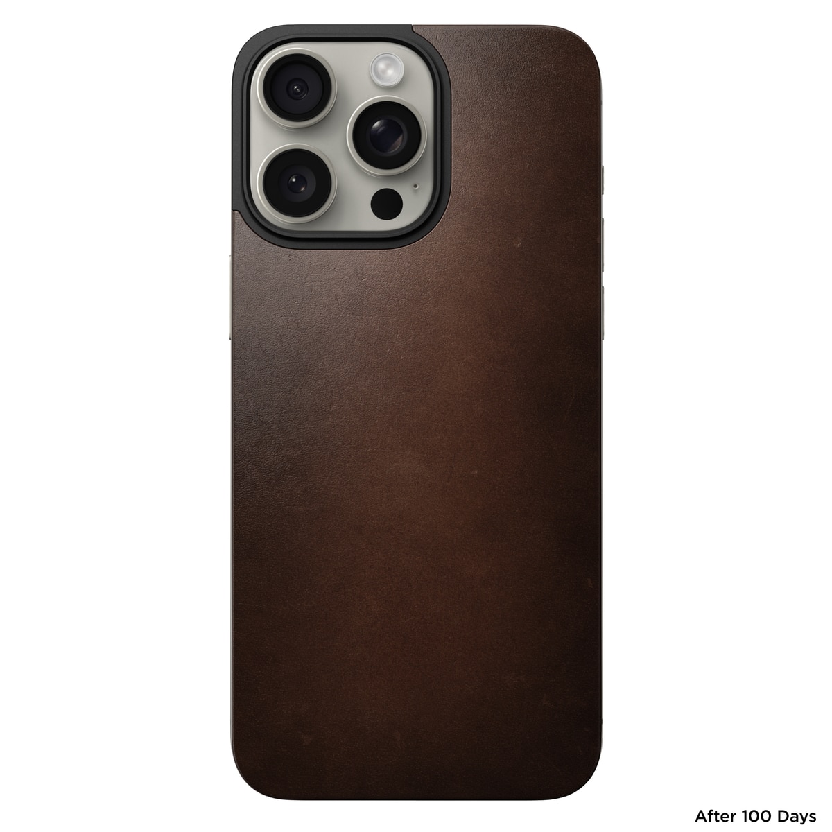 Magnetic Leather Back iPhone 15 Pro Max Rustic Brown