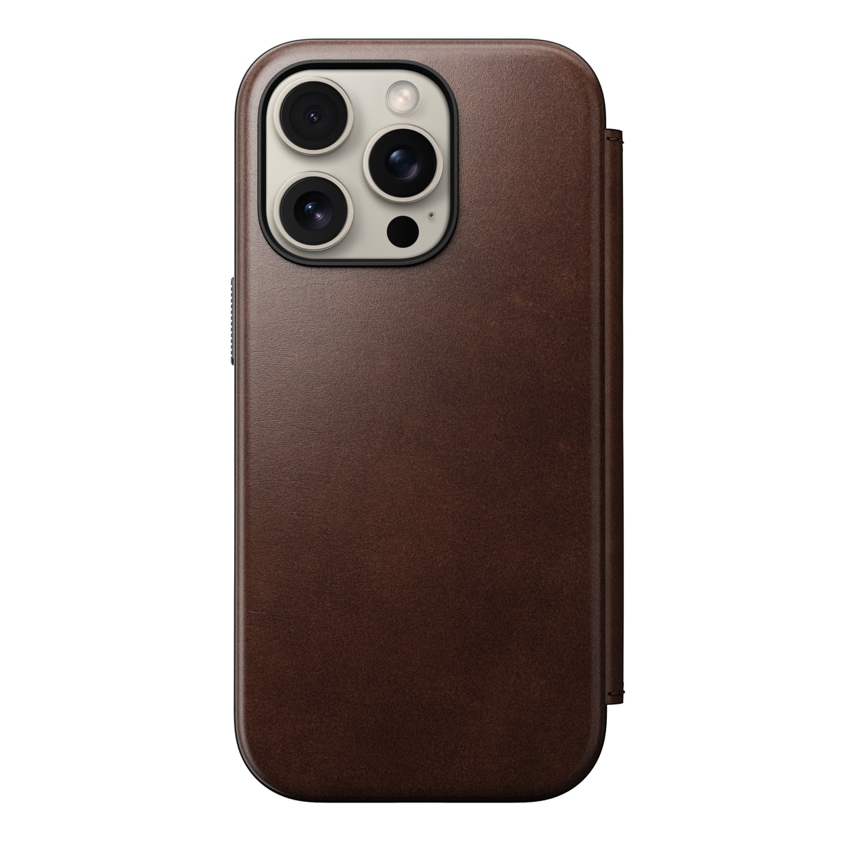 Modern Horween Leather Folio MagSafe iPhone 16 Pro Rustic Brown