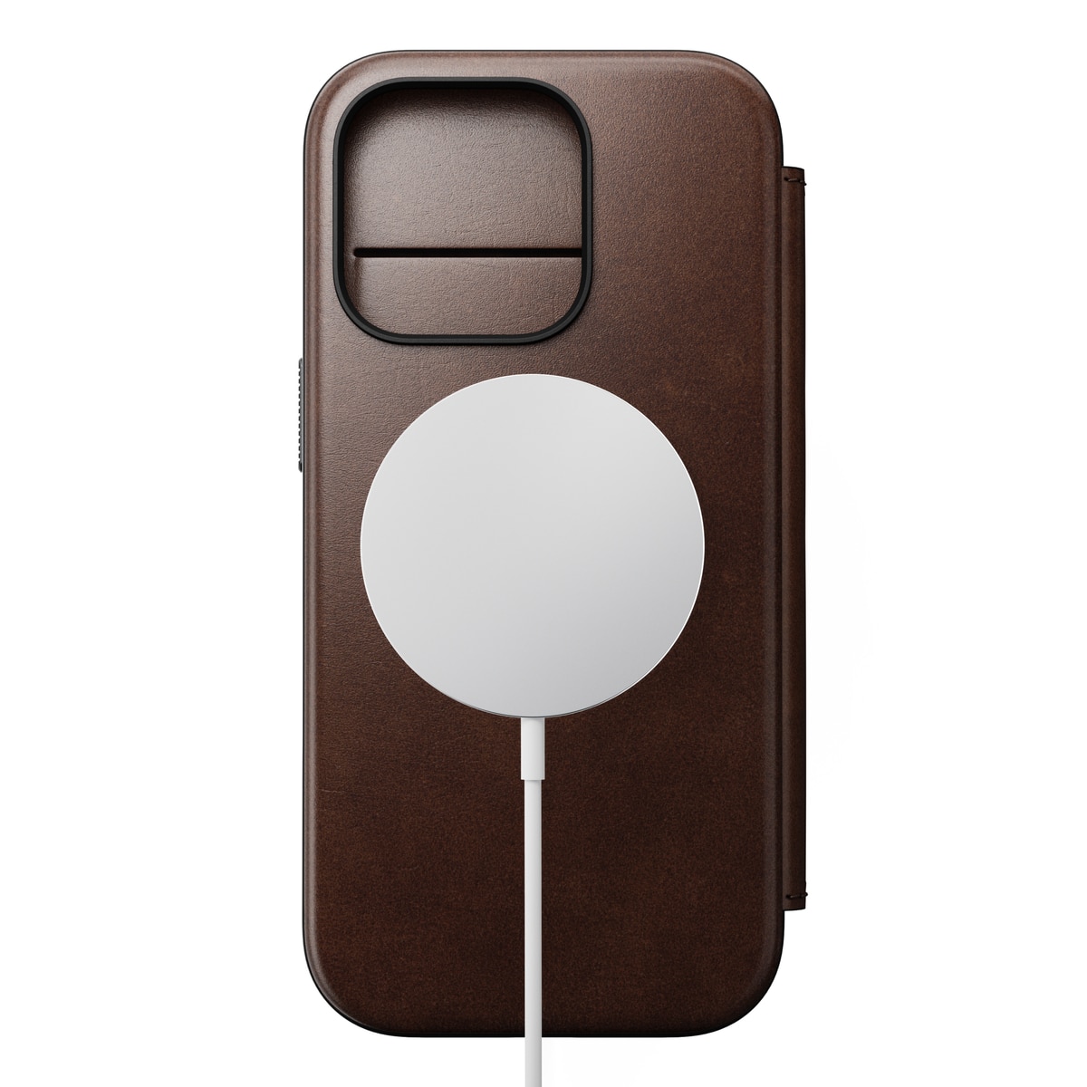 Modern Horween Leather Folio MagSafe iPhone 16 Pro Rustic Brown