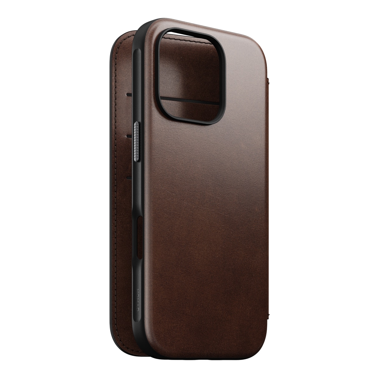 Modern Horween Leather Folio MagSafe iPhone 16 Pro Rustic Brown