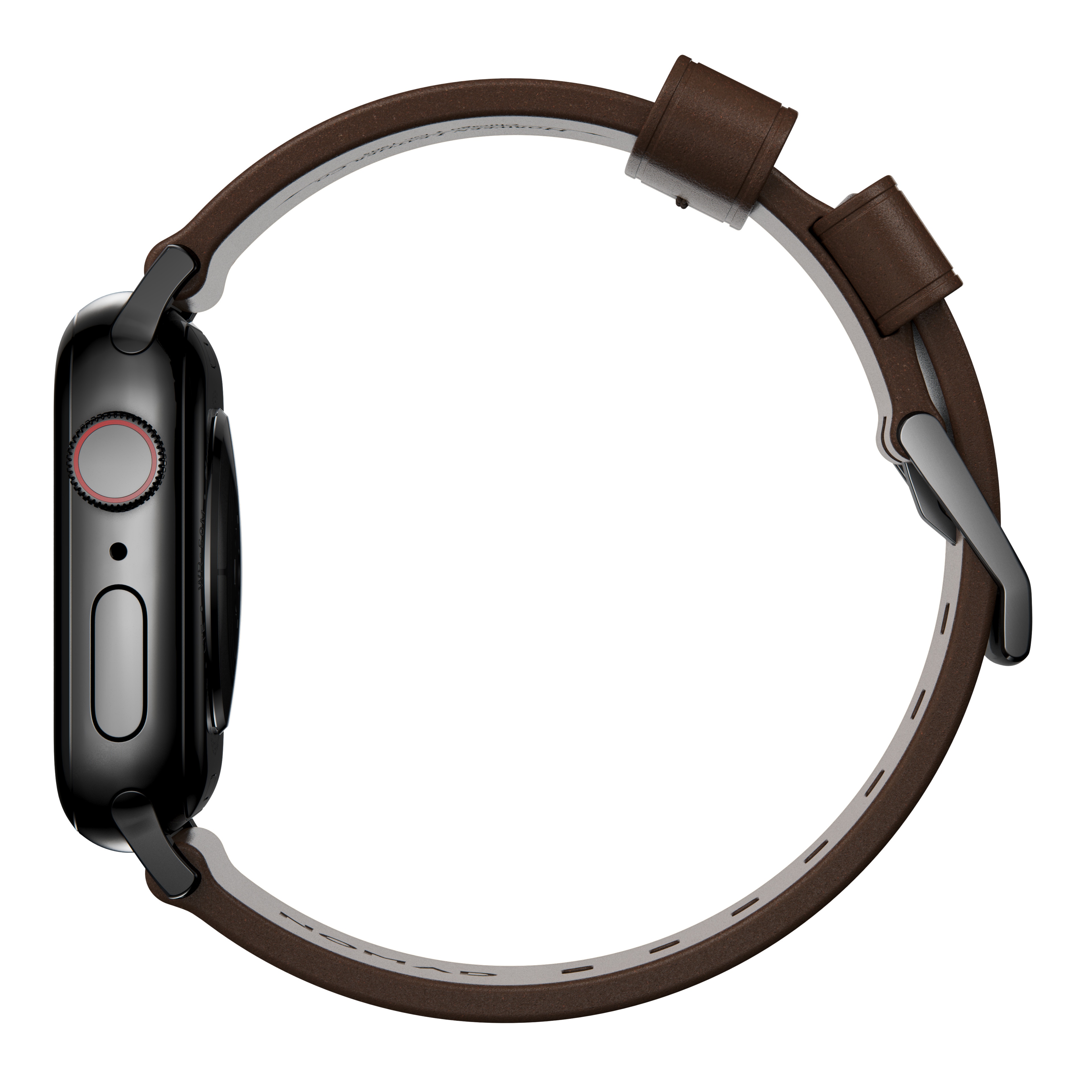 Modern Band Horween Leather Apple Watch 41mm Series 9 Rustic Brown (Black Hardware)