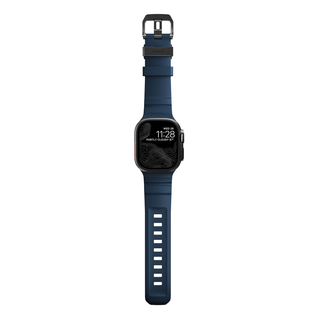 Rocky Point Band Apple Watch Series 9 45mm Atlantic (Black Hardware)