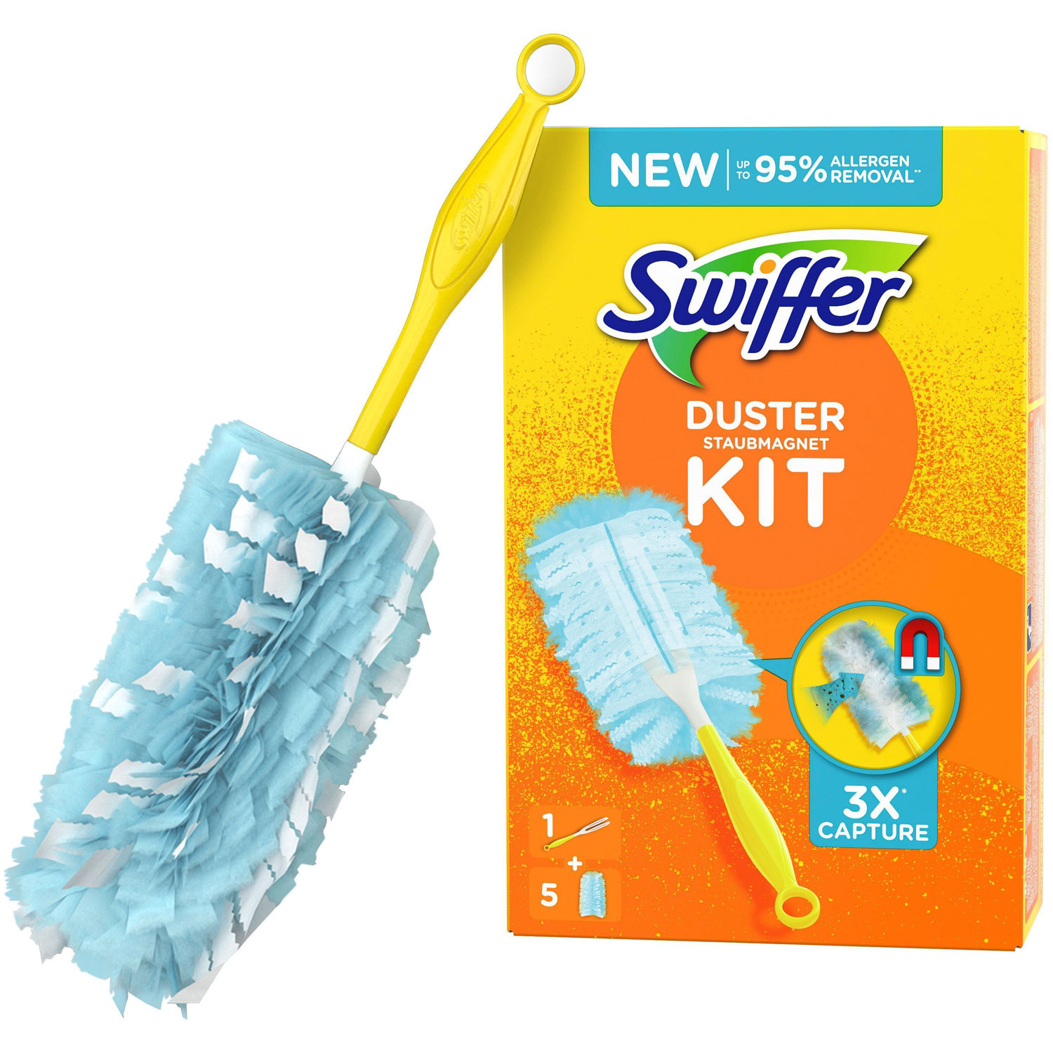 Duster Kit met 1 Handvat + 5 Navullingen