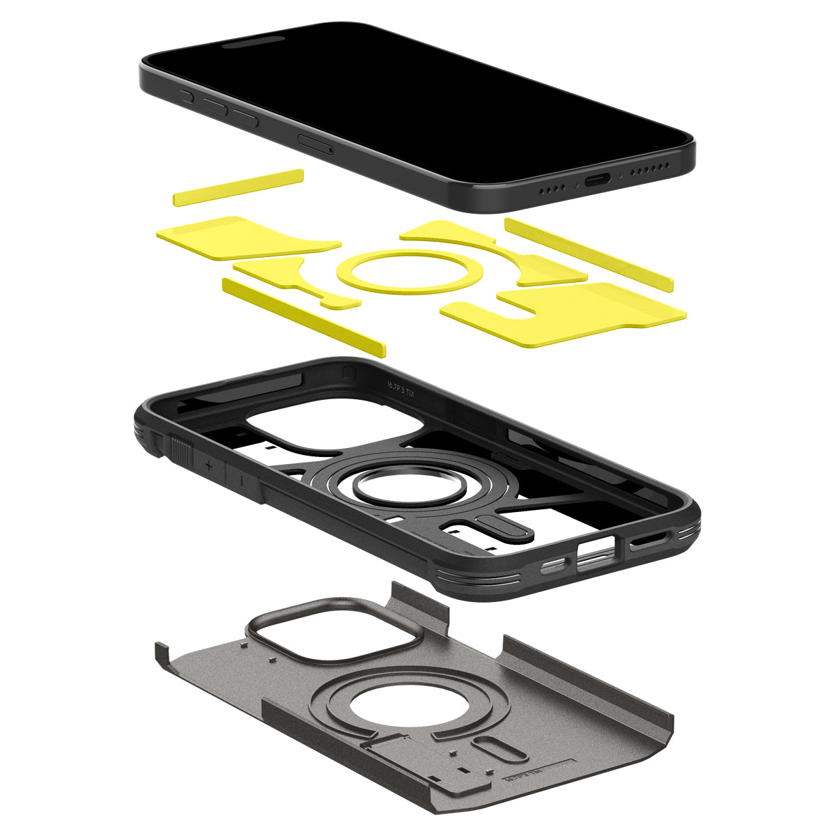 Case Tough Armor MagSafe iPhone 15 Pro Max Zwart