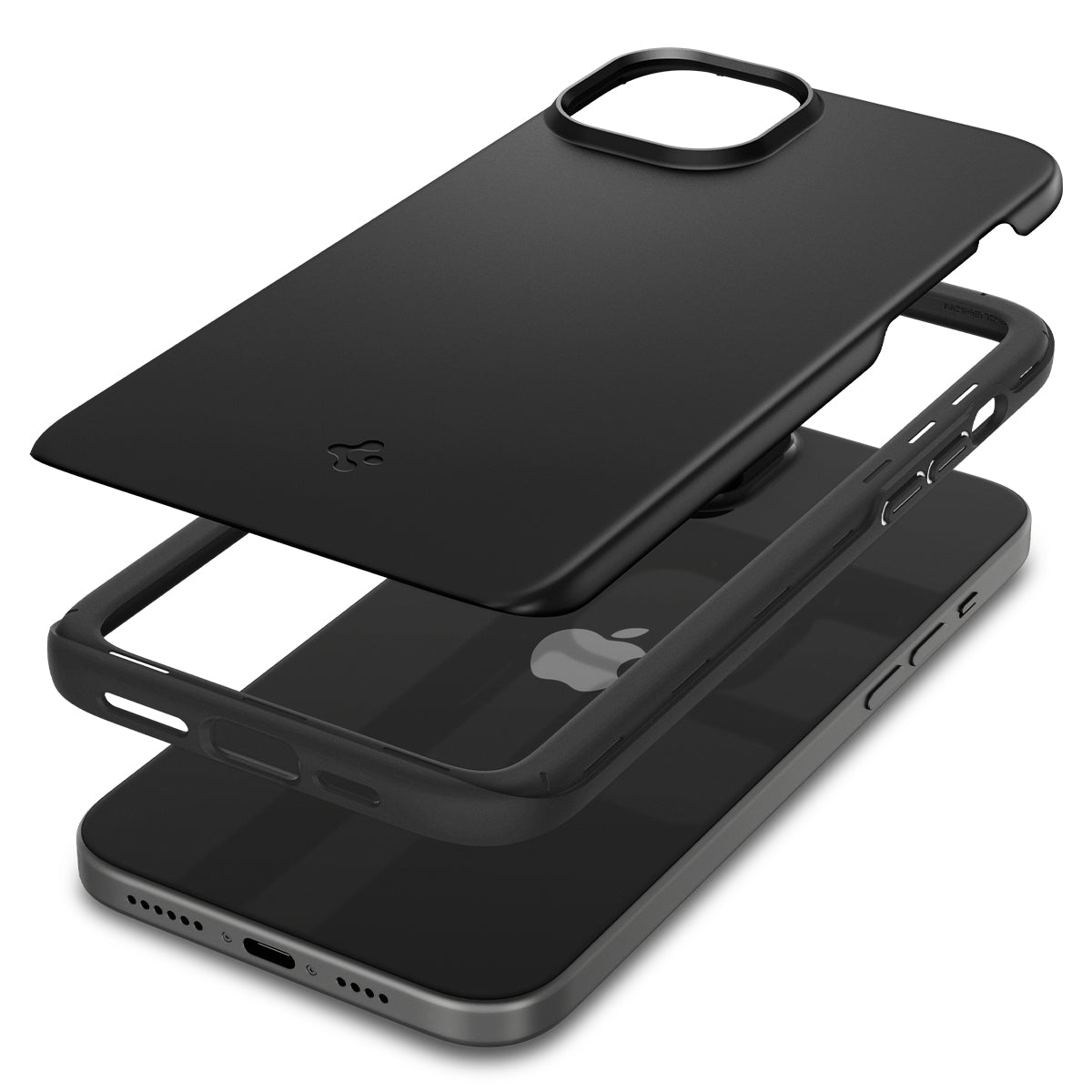 Case Thin Fit iPhone 15 zwart