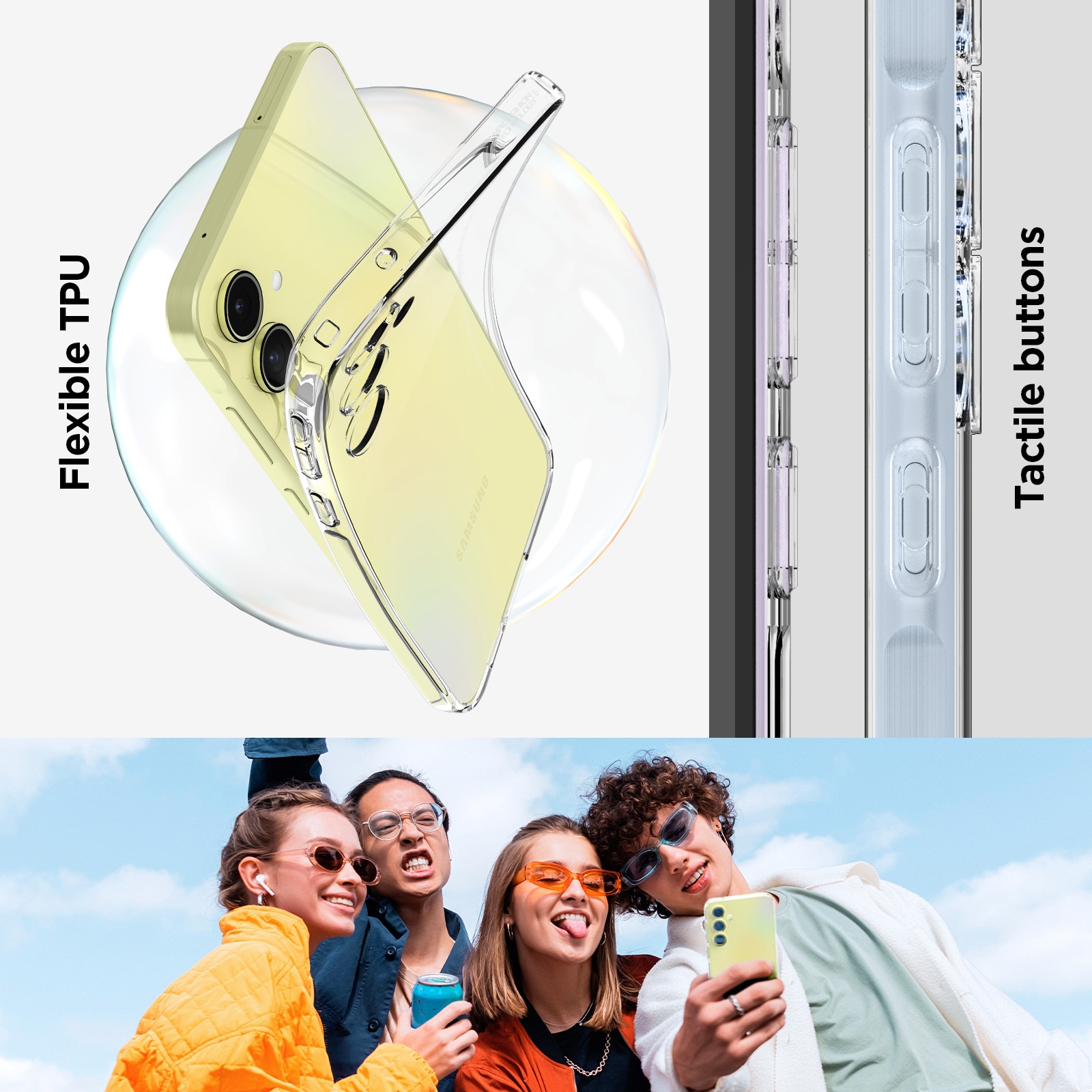 Case Liquid Crystal Samsung Galaxy A55 Crystal Clear