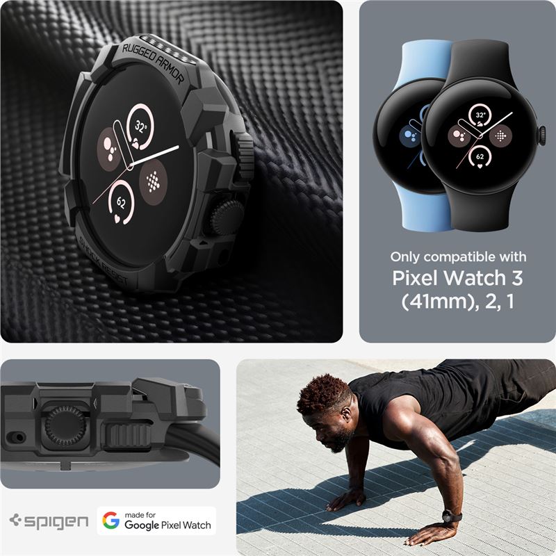 Case Rugged Armor Google Pixel Watch Black