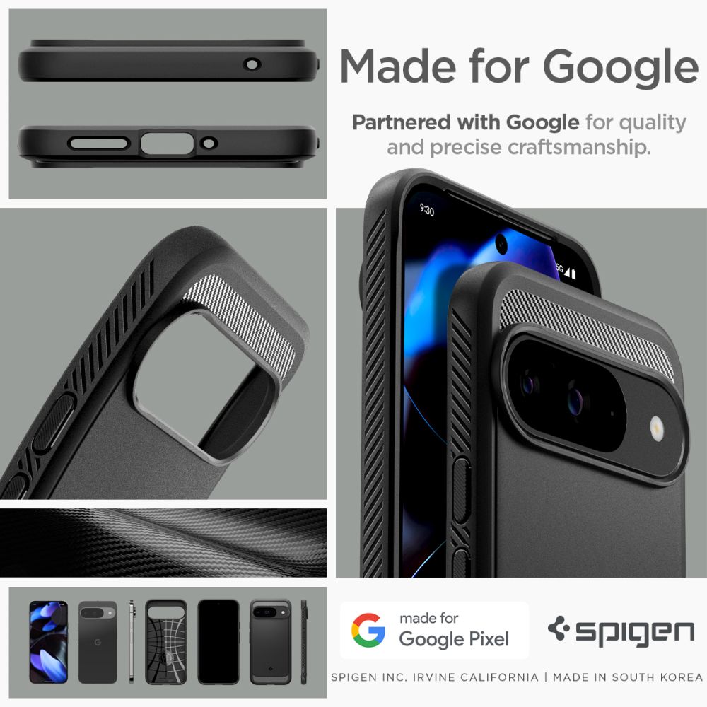 Case Rugged Armor Google Pixel 9 Pro Black