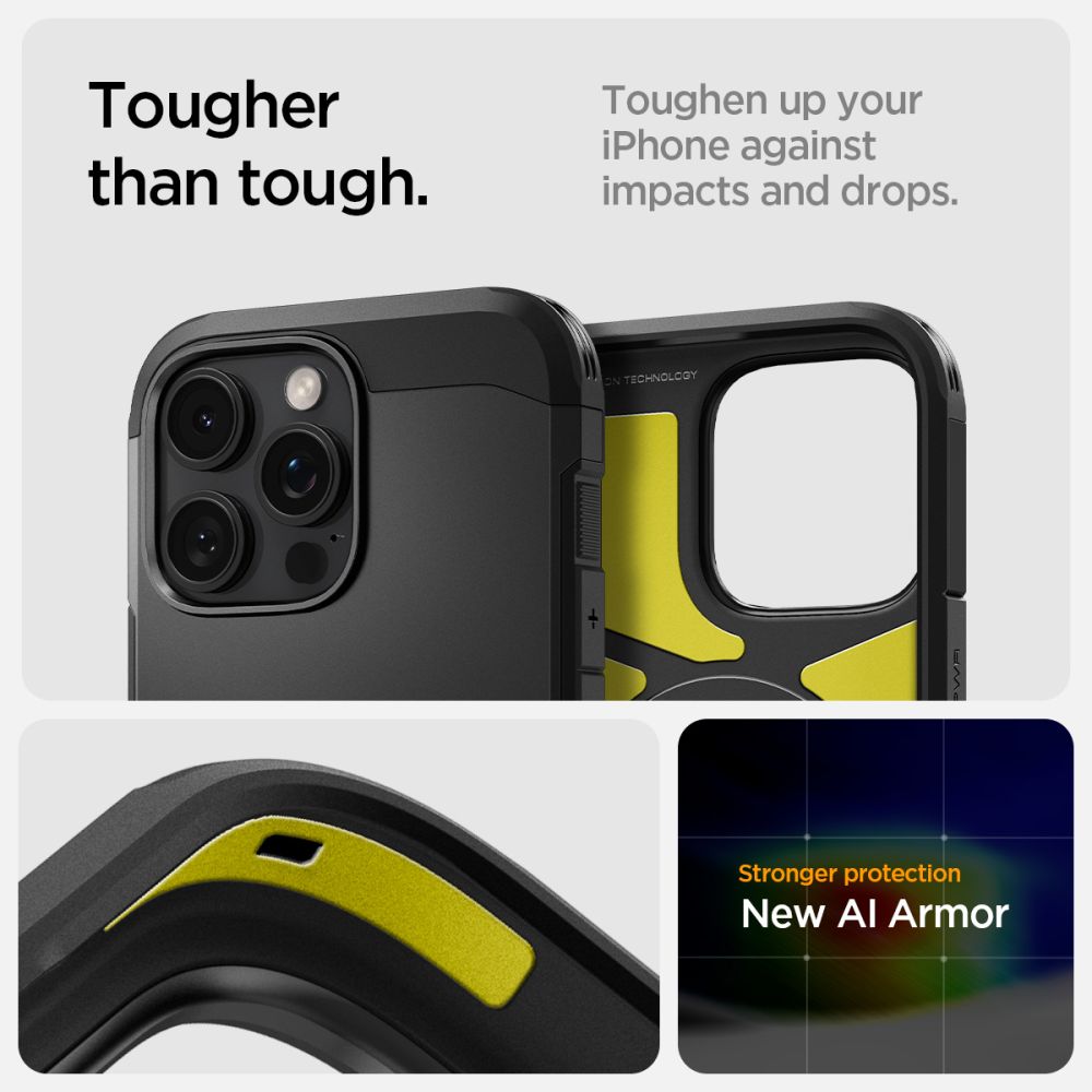 Case Tough Armor MagSafe iPhone 16 Pro Max Zwart