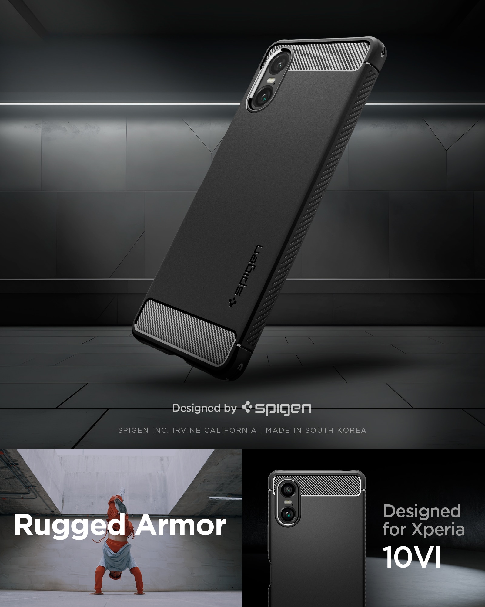 Case Rugged Armor Sony Xperia 10 VI Black