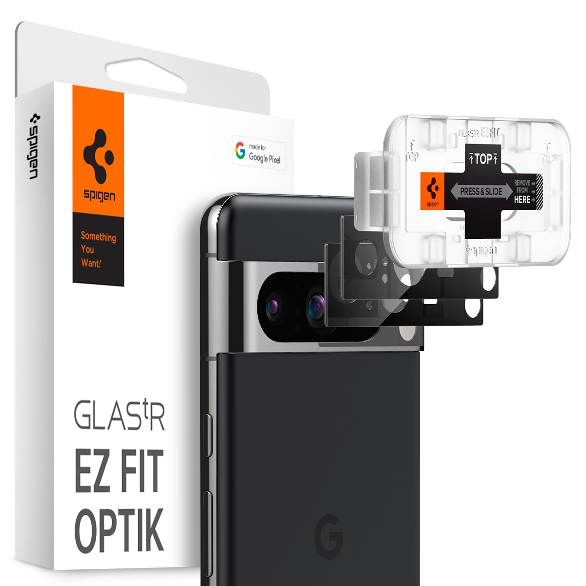 Google Pixel 8 Pro EZ Fit Optik Lens Protector (2-pack) Black