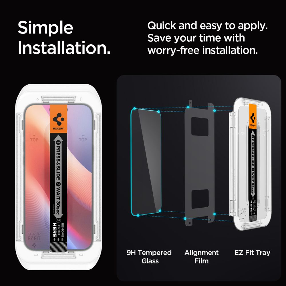 Screen Protector GLAS.tR EZ Fit (2-pack) iPhone 16 Pro Max