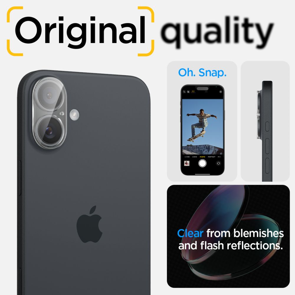 Optik Lens Protector (2-pack) iPhone 16 Plus Clear