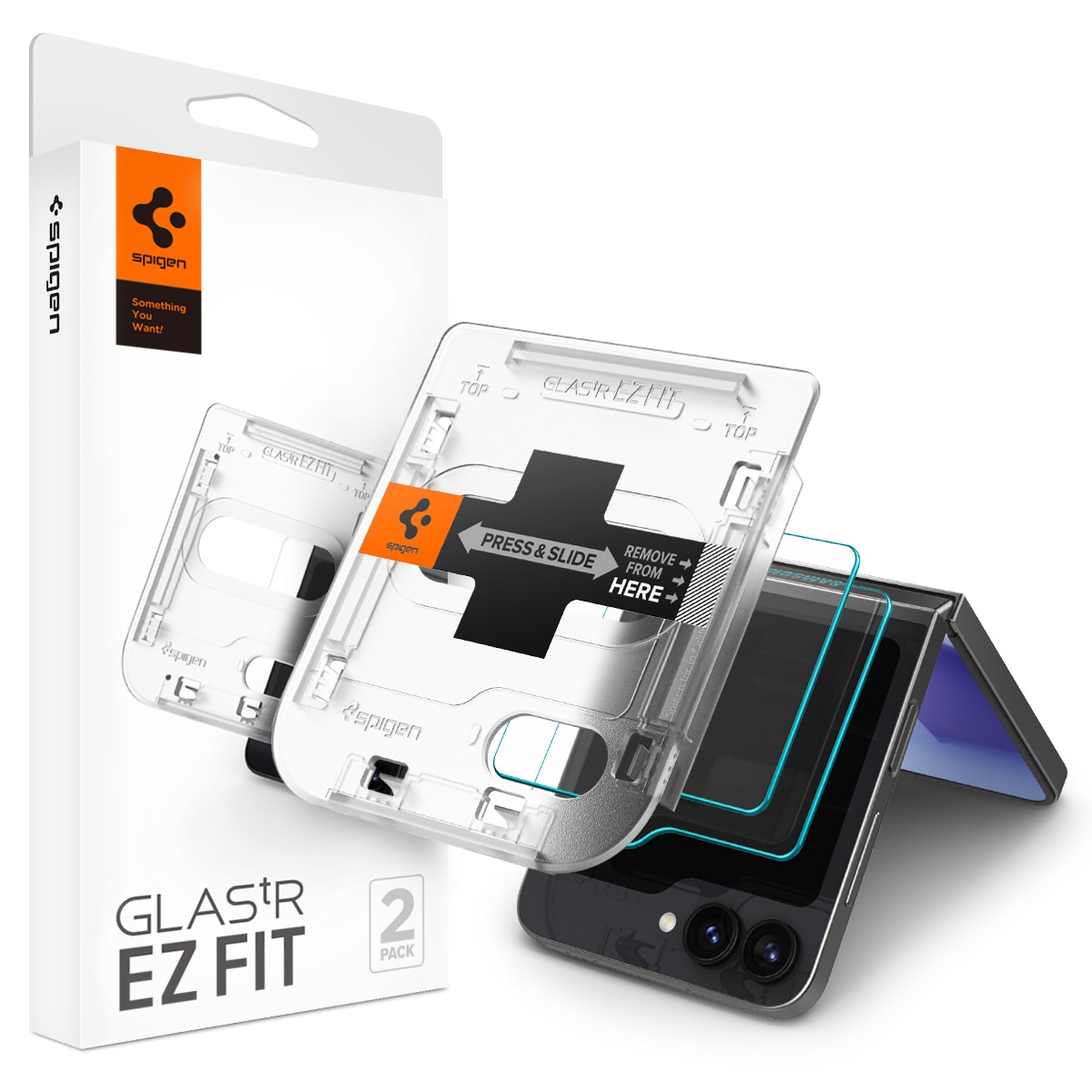 Cover Screen Protector GLAS.tR EZ Fit (2-pack) Galaxy Z Flip 6