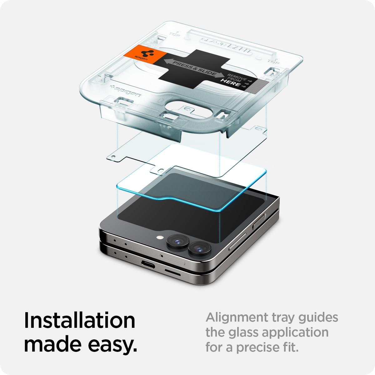 Cover Screen Protector GLAS.tR EZ Fit (2-pack) Galaxy Z Flip 6