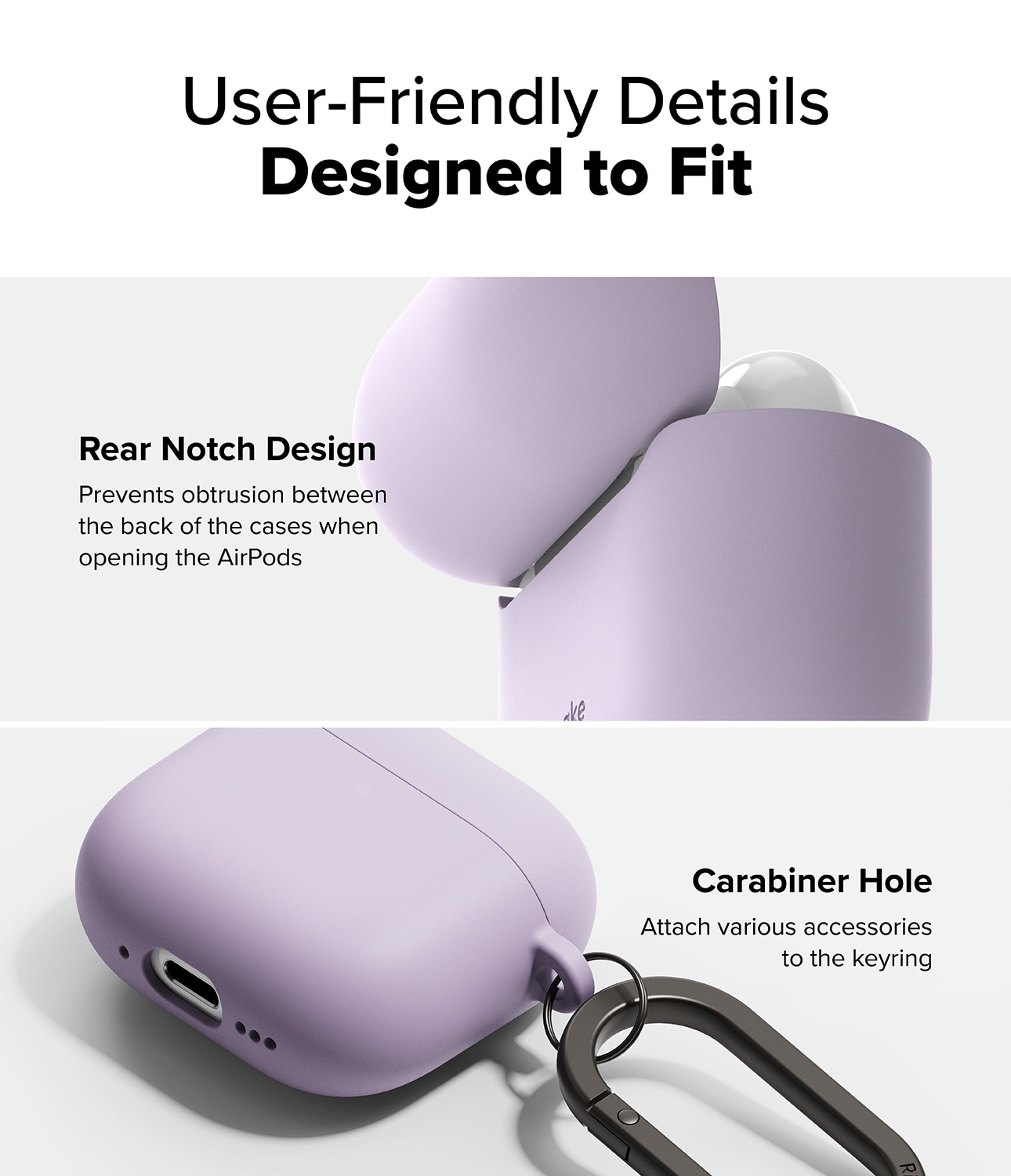 Silicone Hoesje Apple AirPods 4 Light Purple