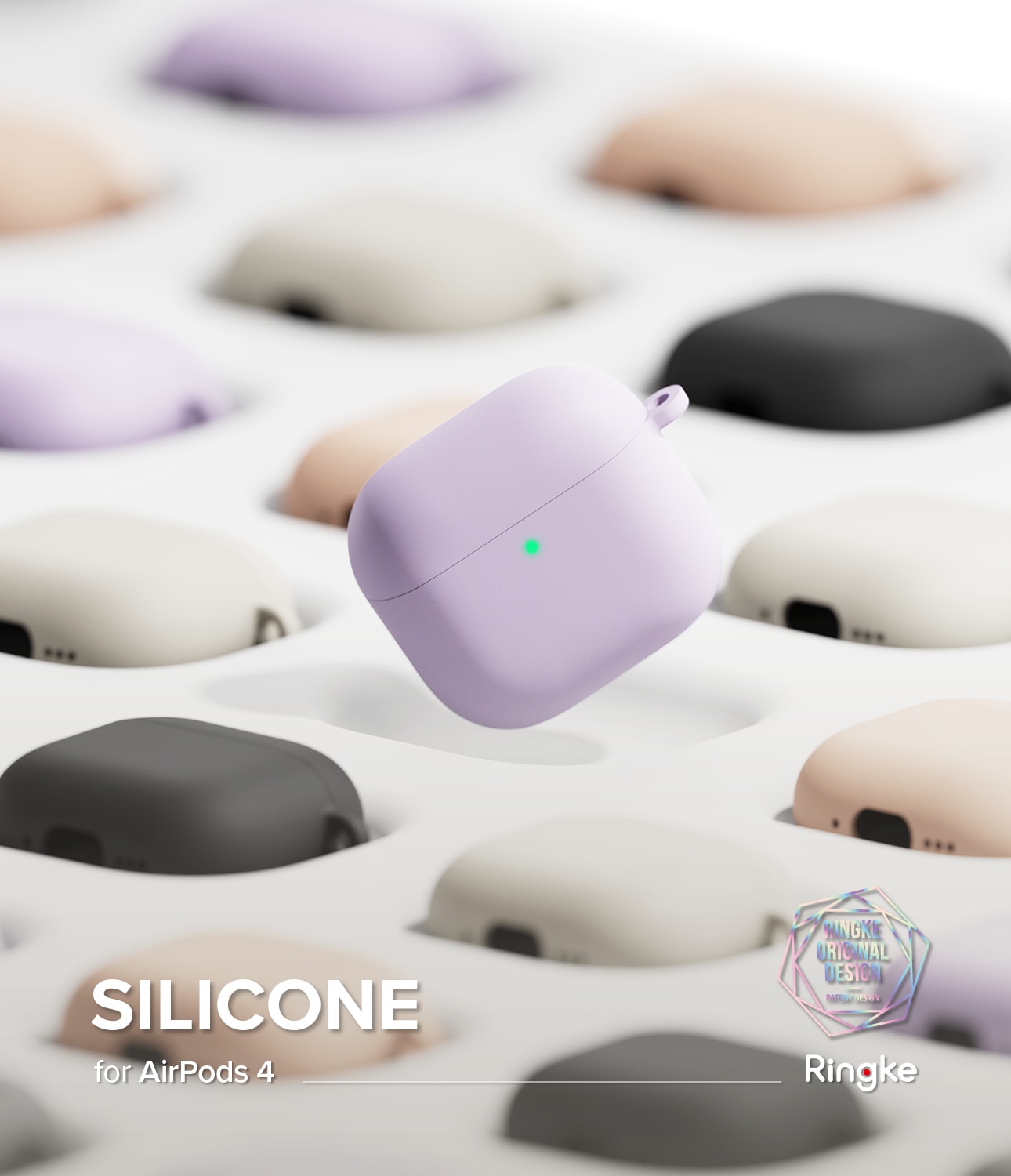 Silicone Hoesje Apple AirPods 4 Stone