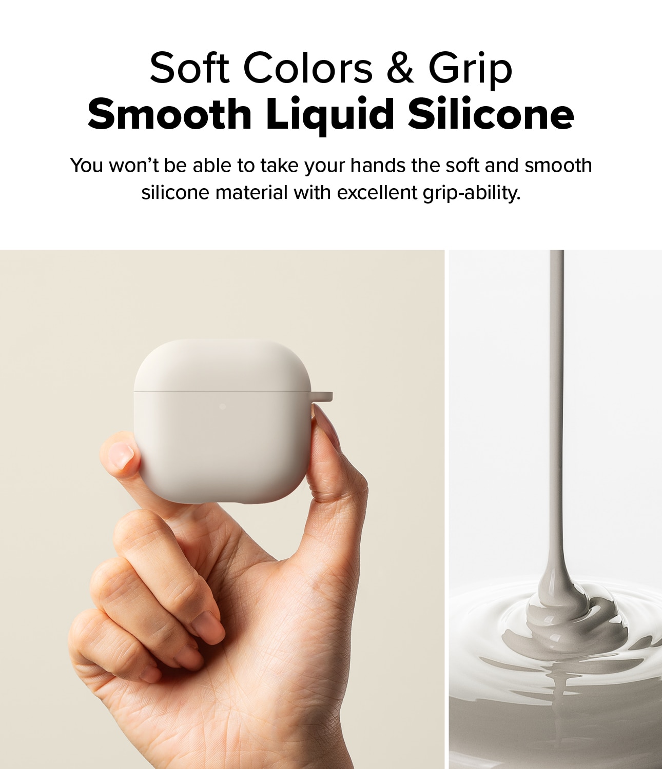 Silicone Hoesje Apple AirPods 4 Stone