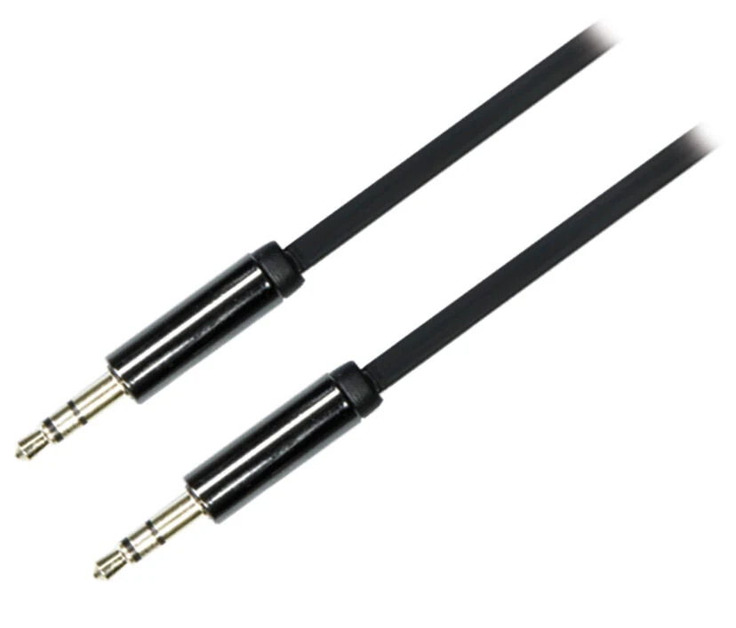 Aux 3,5 mm audiokabel 1m zwart