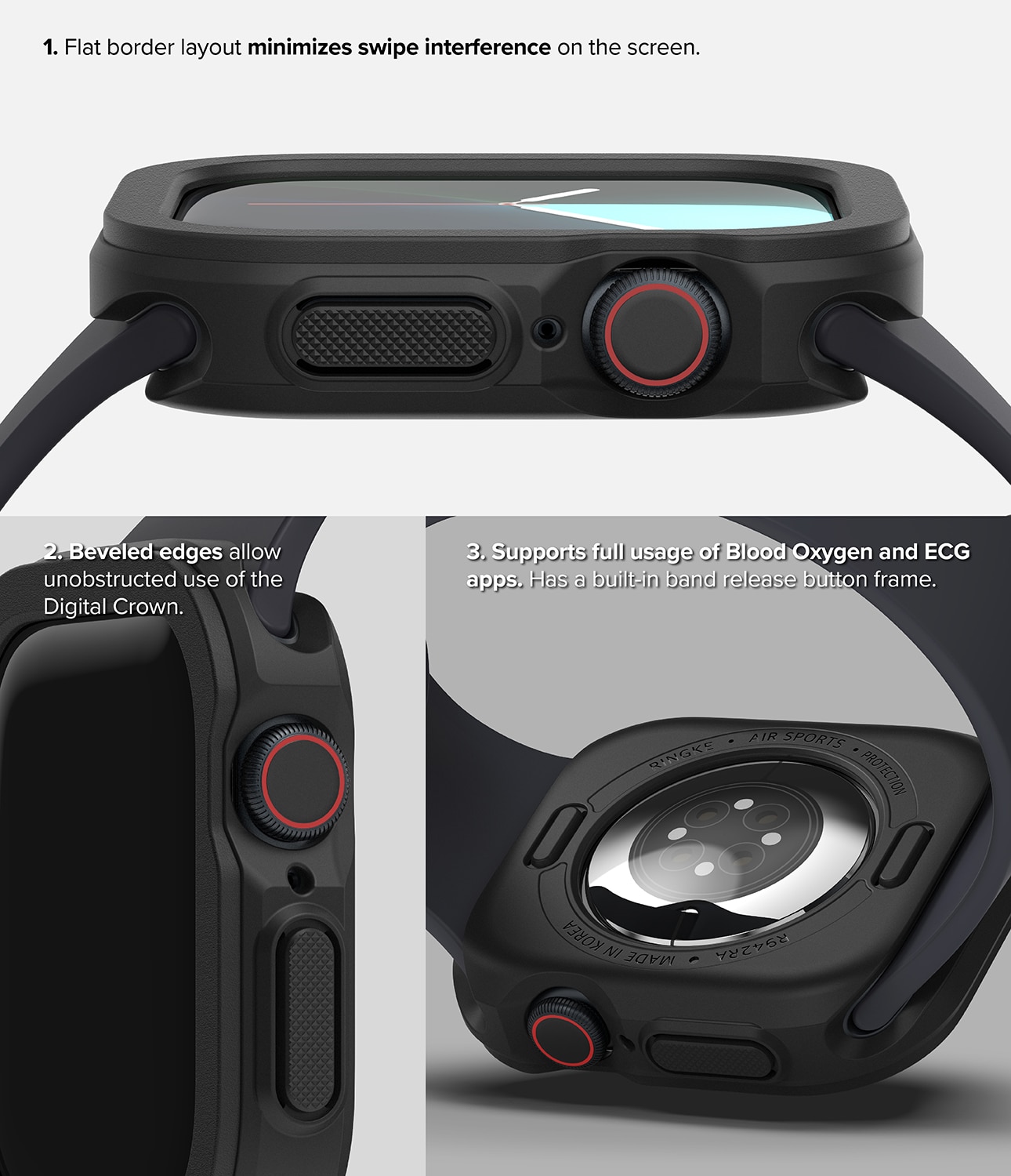 Air Sports Case Apple Watch Series 10 46mm Zwart