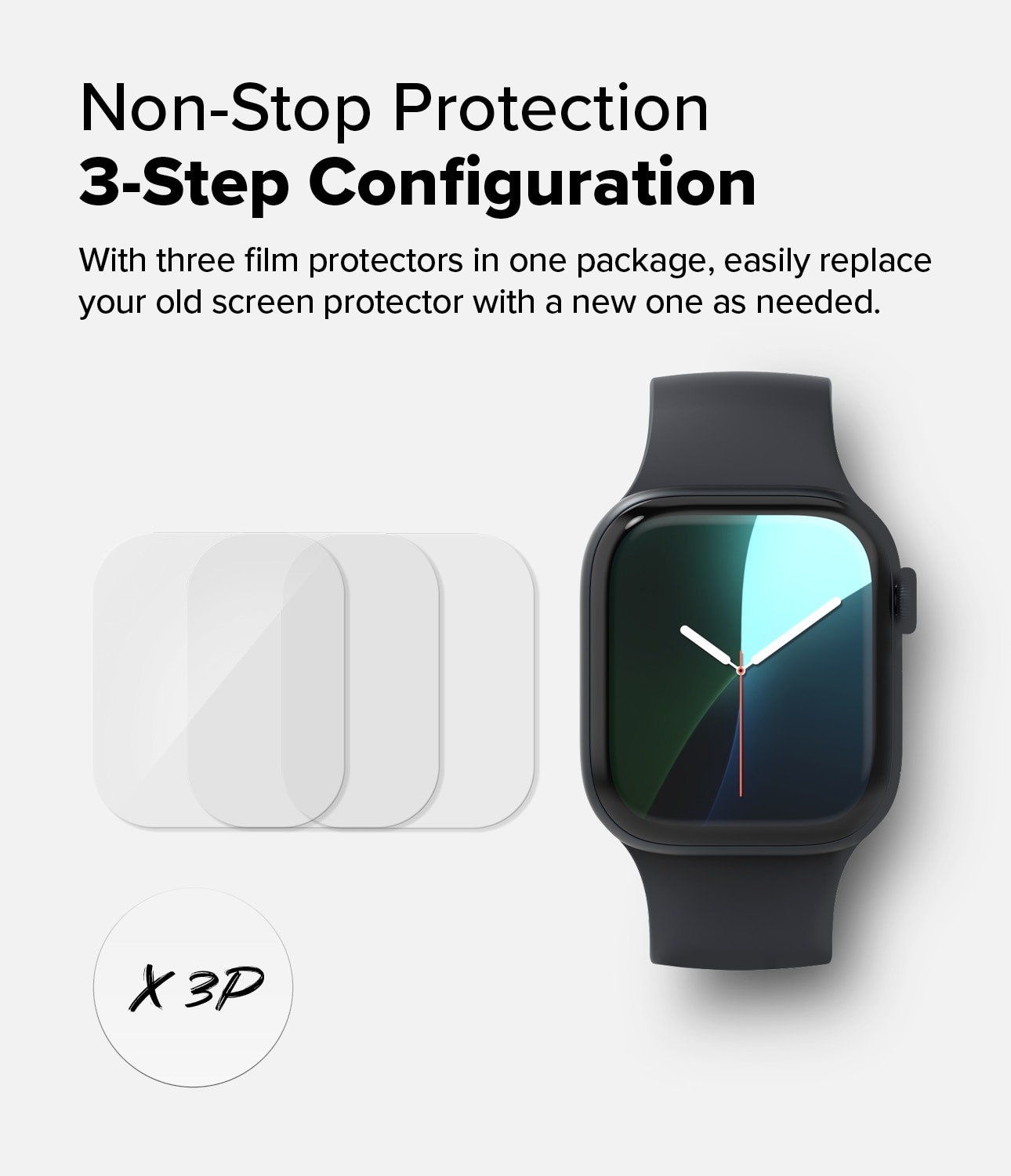 Dual Easy Screen Protector (3-pack) Apple Watch Series 10 42mm