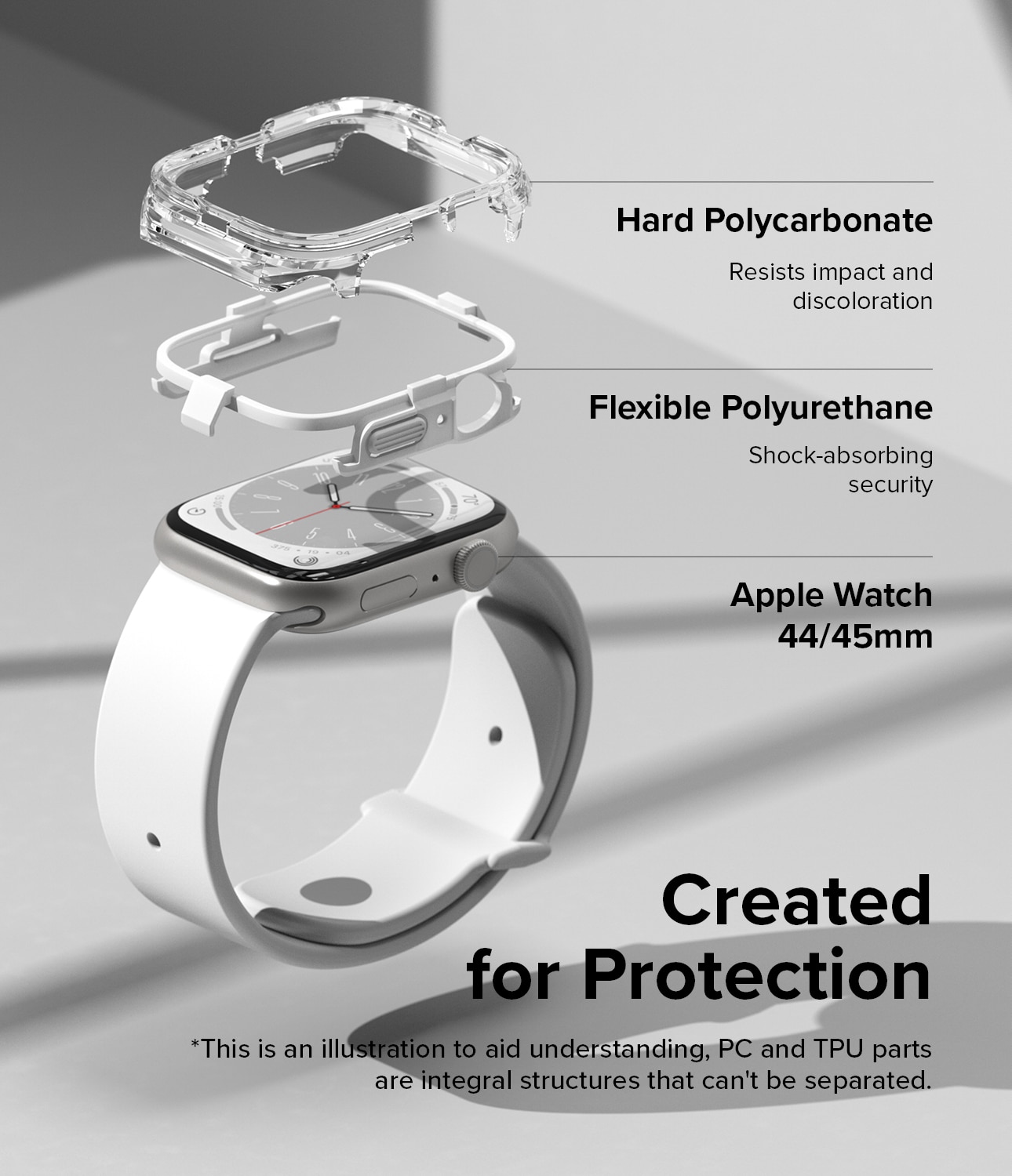 Fusion Bumper Apple Watch 45mm Series 9 White