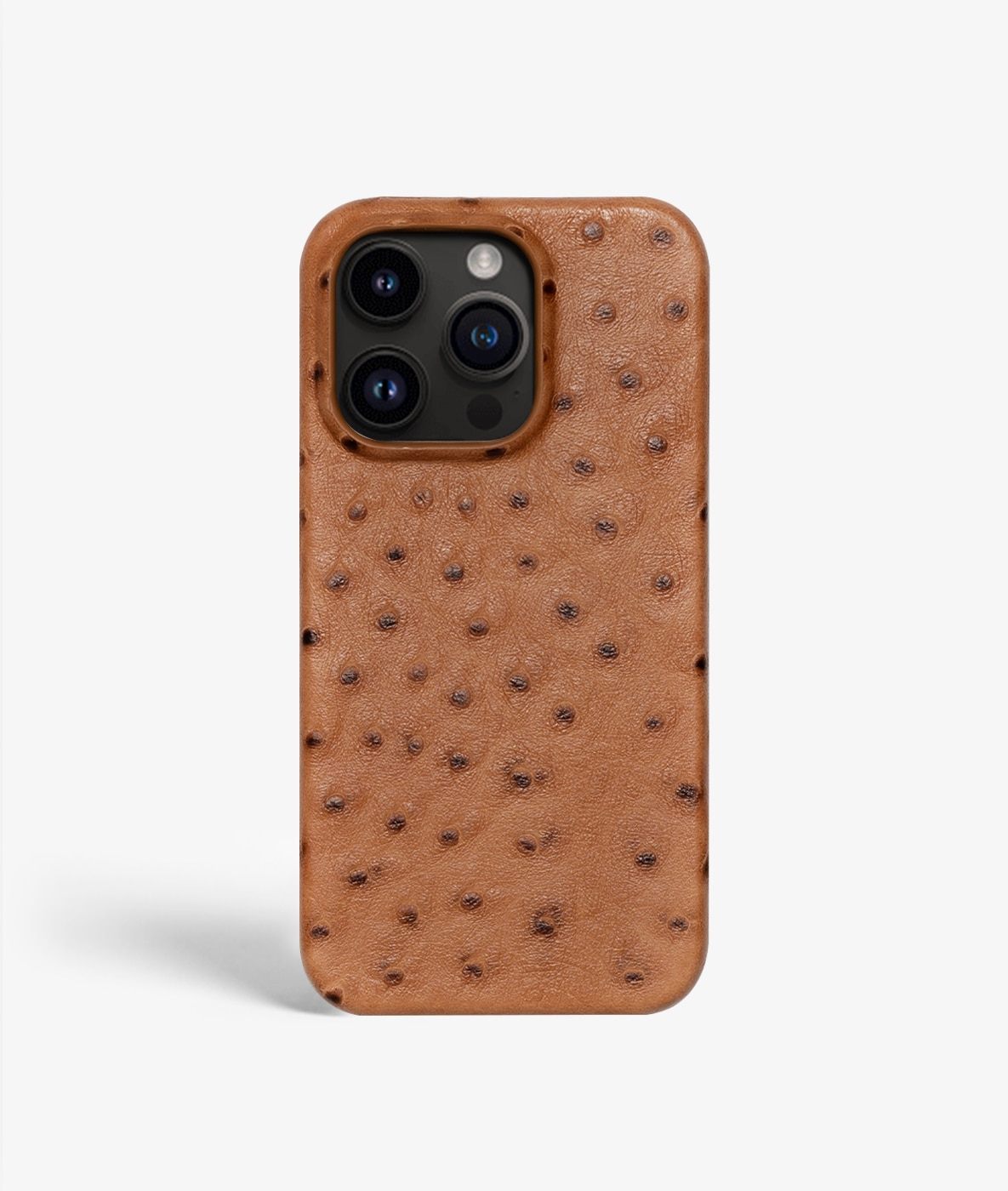 Hoesje iPhone 13 Pro Ostrich Cognac