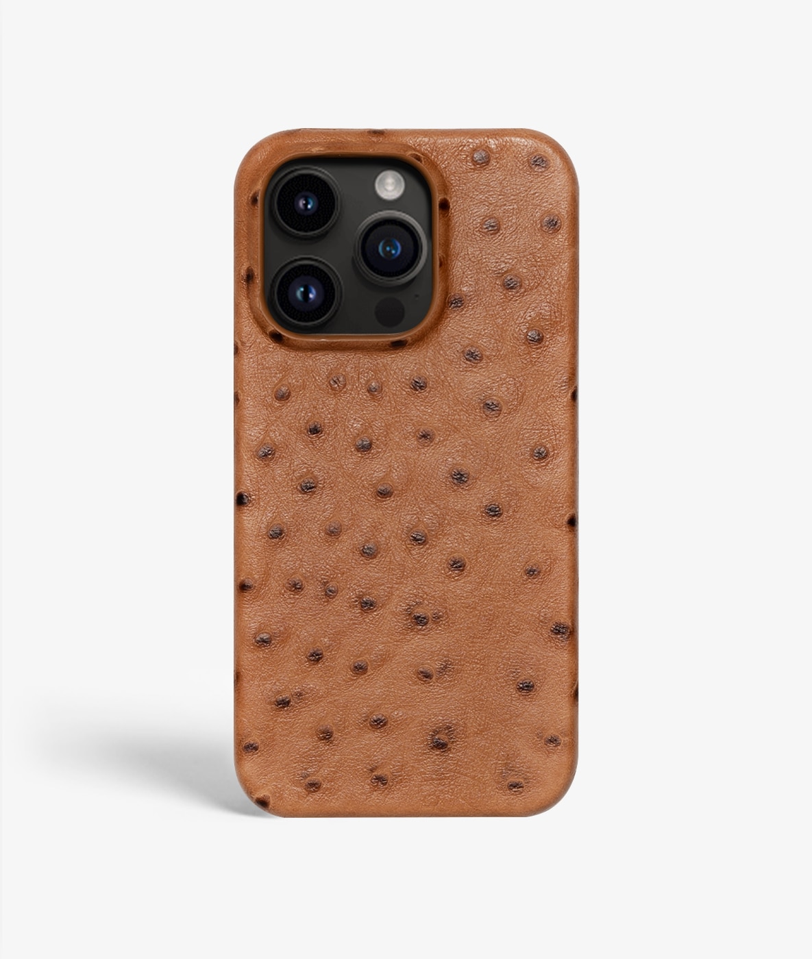 Hoesje iPhone 14 Pro Max Ostrich Cognac