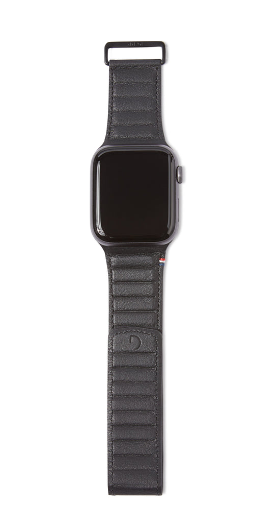 Leather Magnetic Traction Strap Apple Watch SE 40mm Black