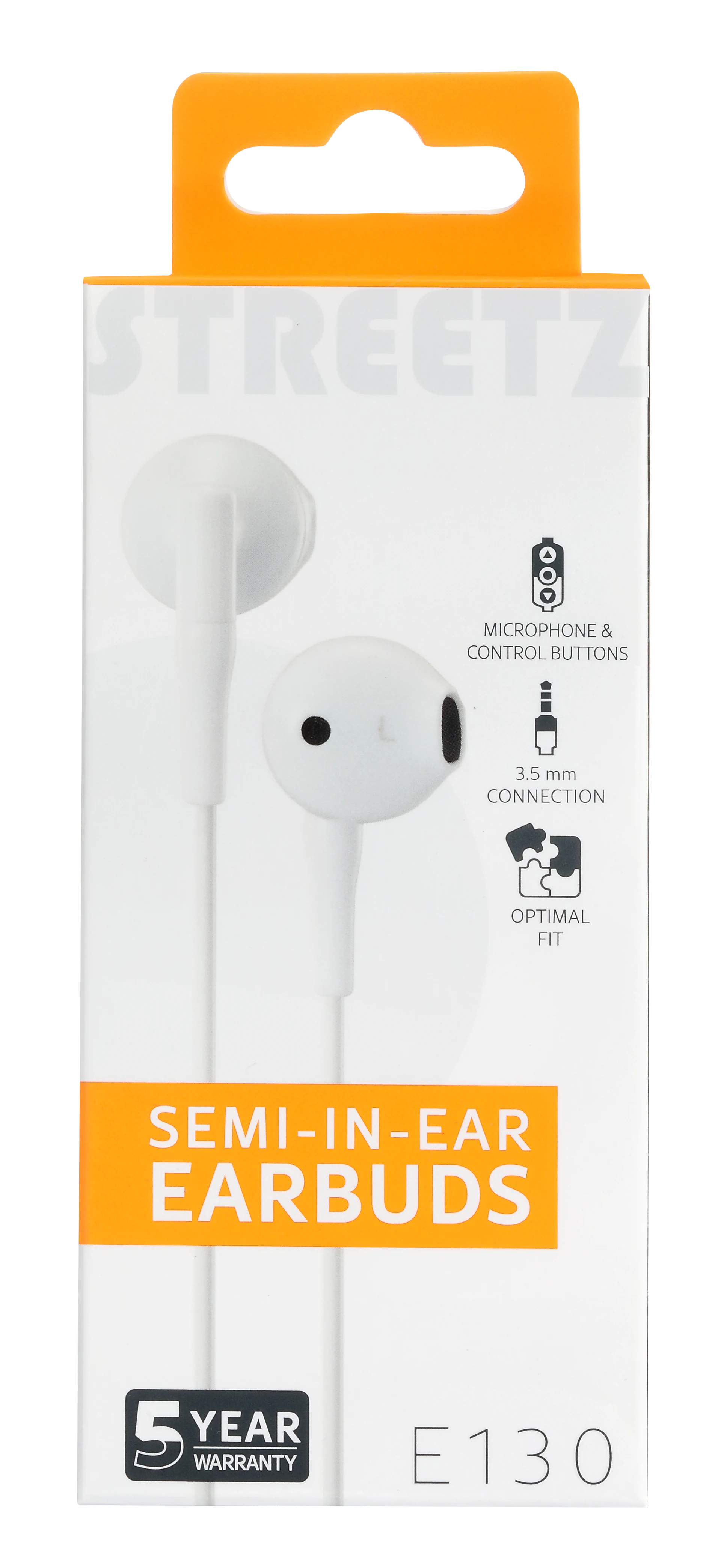 Semi-in-ear hoofdtelefoon 3.5mm wit