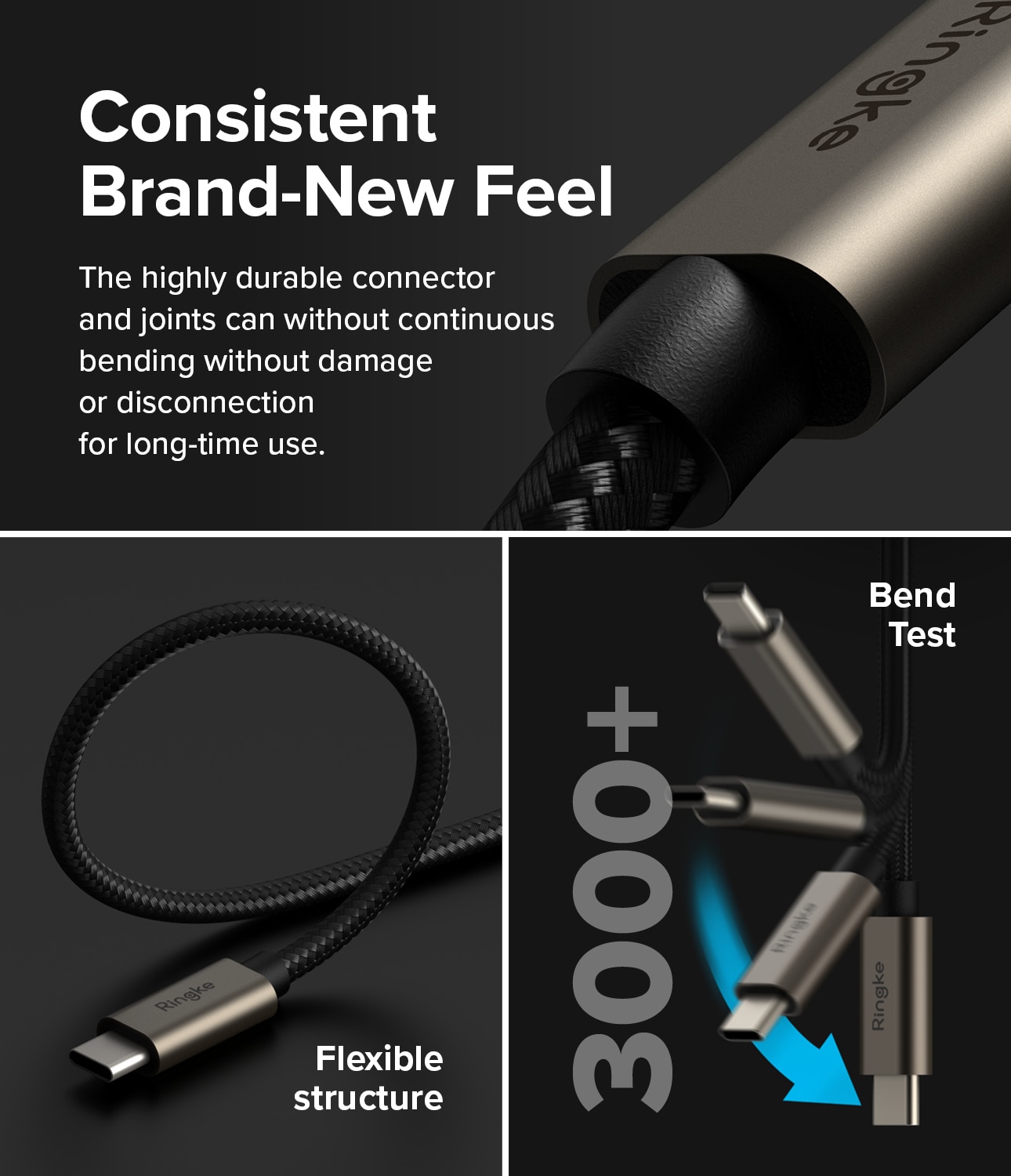 Fast Charging Basic Kabel USB-A -> USB-C 0,5m zwart