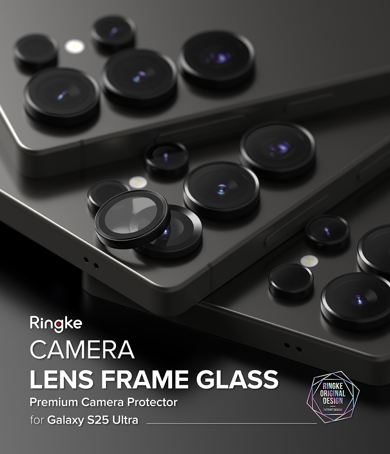 Camera Lens Frame Glass (2-pack) Samsung Galaxy S25 Ultra Black