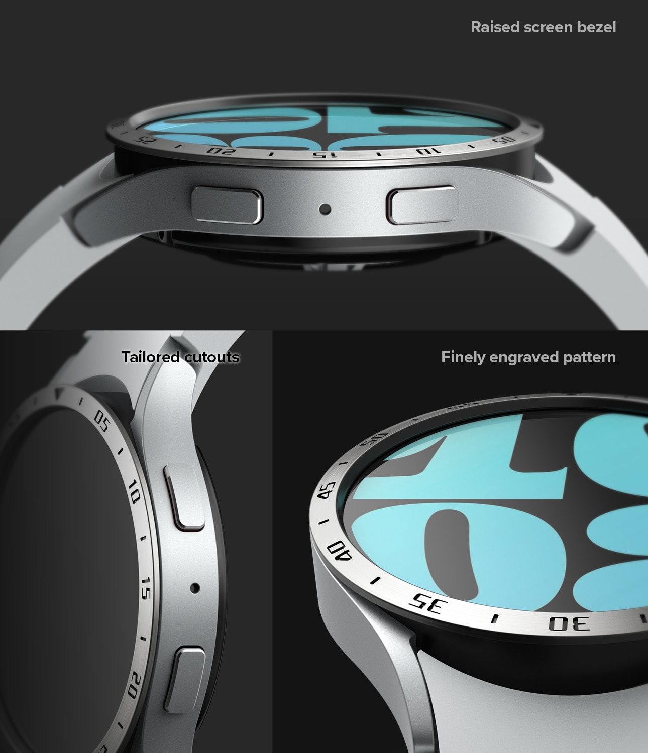 Bezel Styling Samsung Galaxy Watch 6 44mm zilver