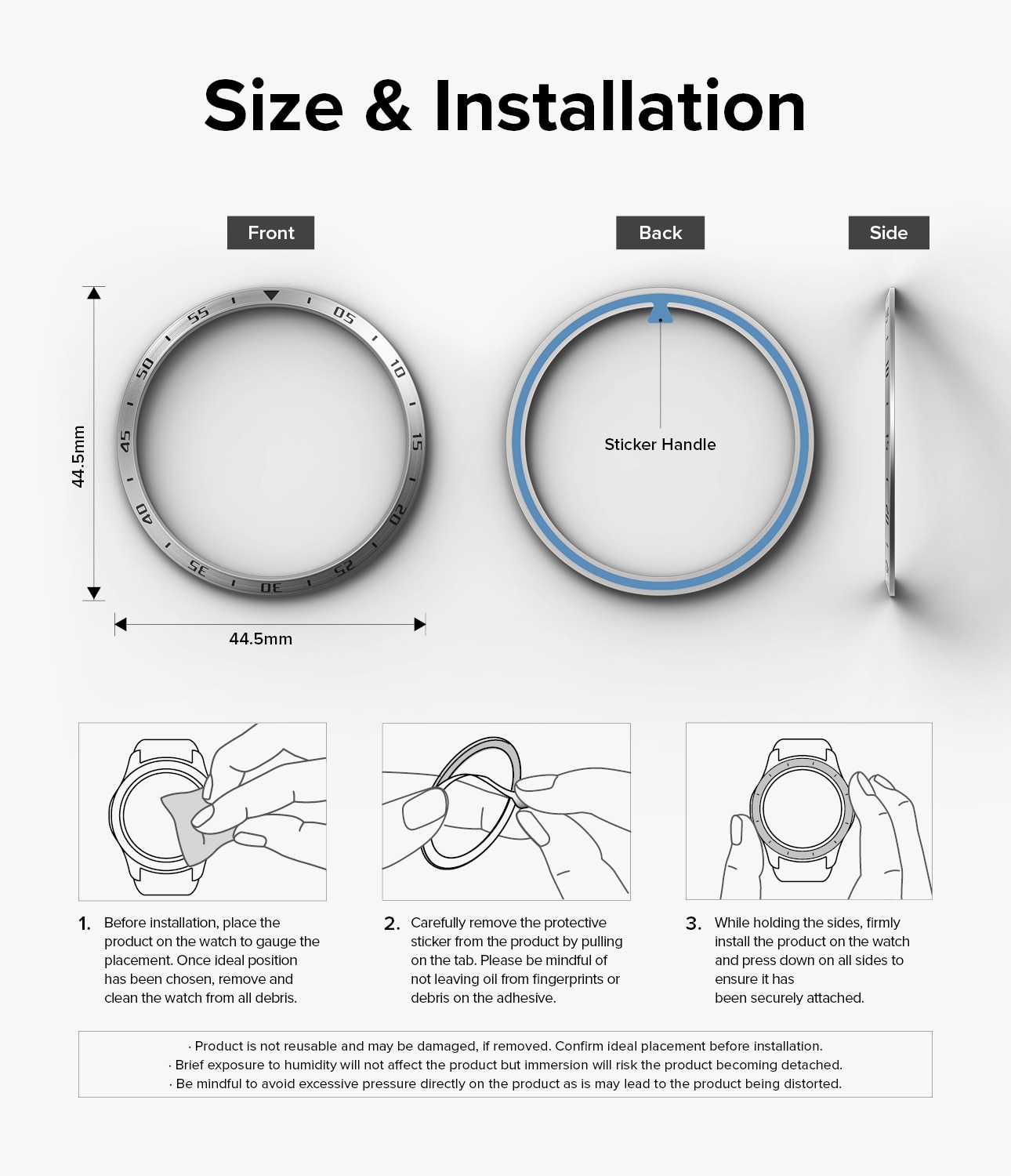 Bezel Styling Samsung Galaxy Watch 6 44mm zilver