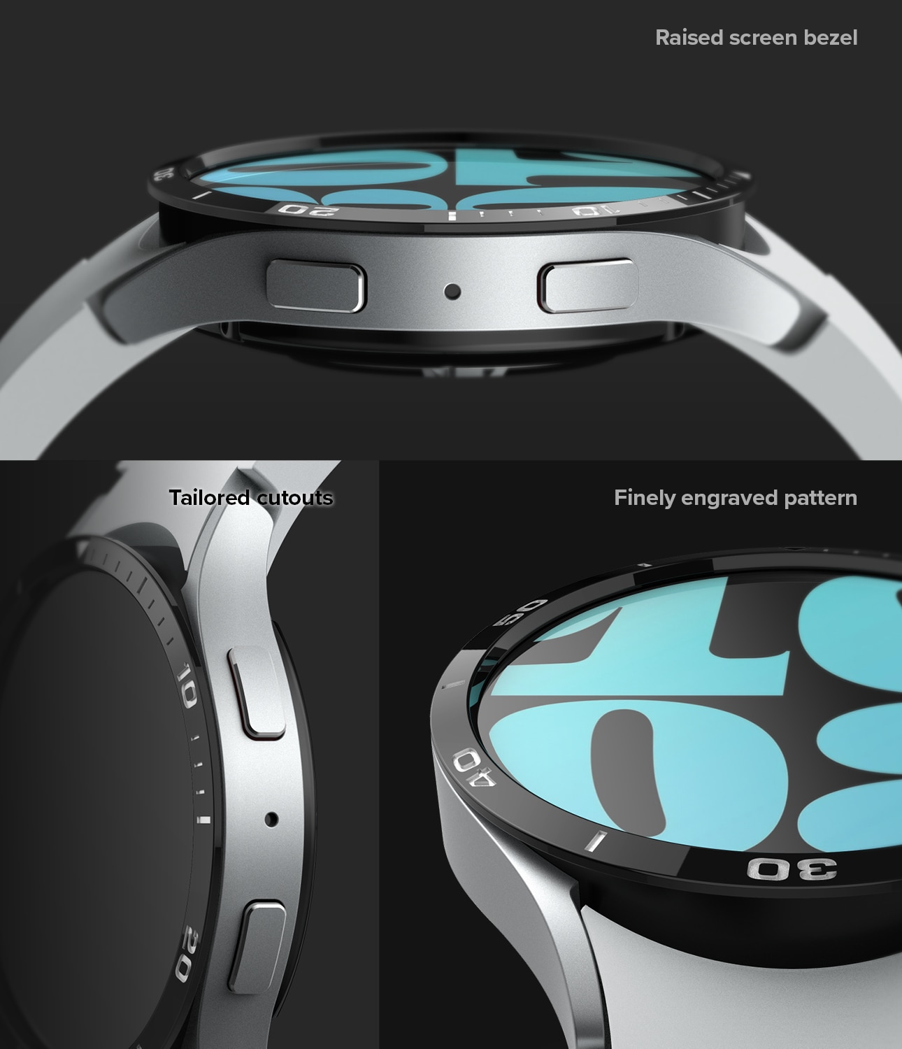 Bezel Styling Samsung Galaxy Watch 6 44mm zwart