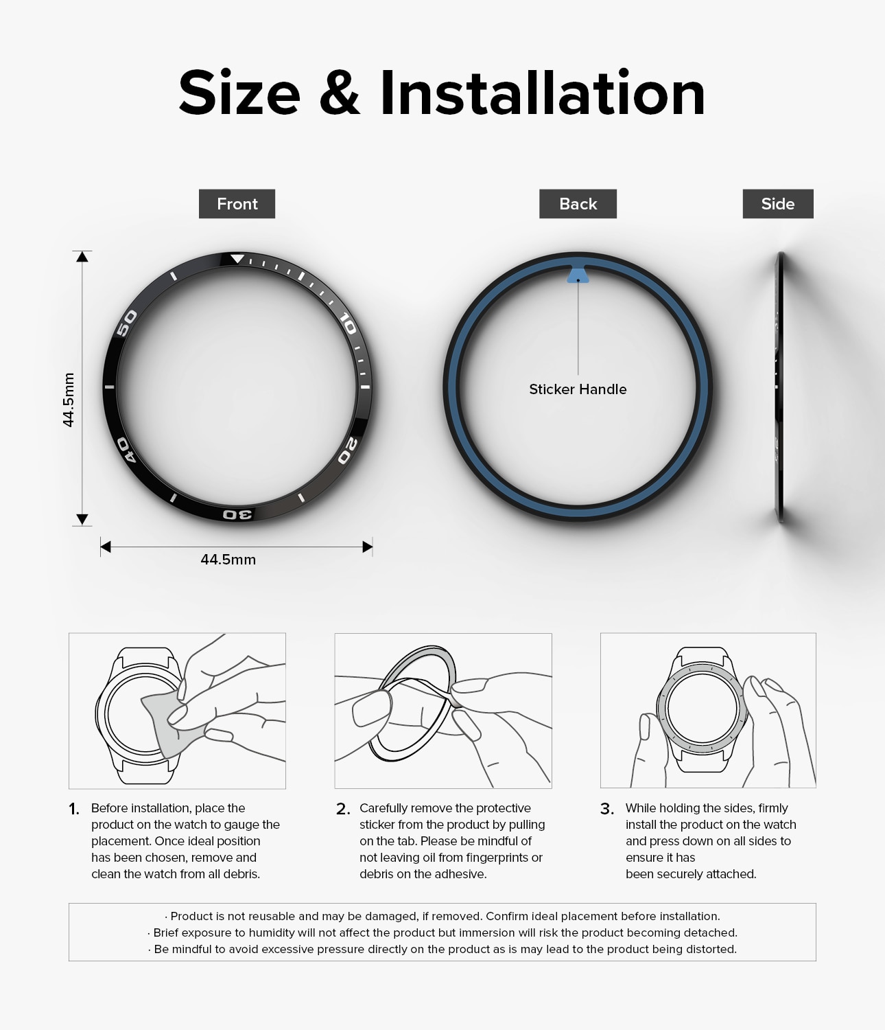 Bezel Styling Samsung Galaxy Watch 6 44mm zwart