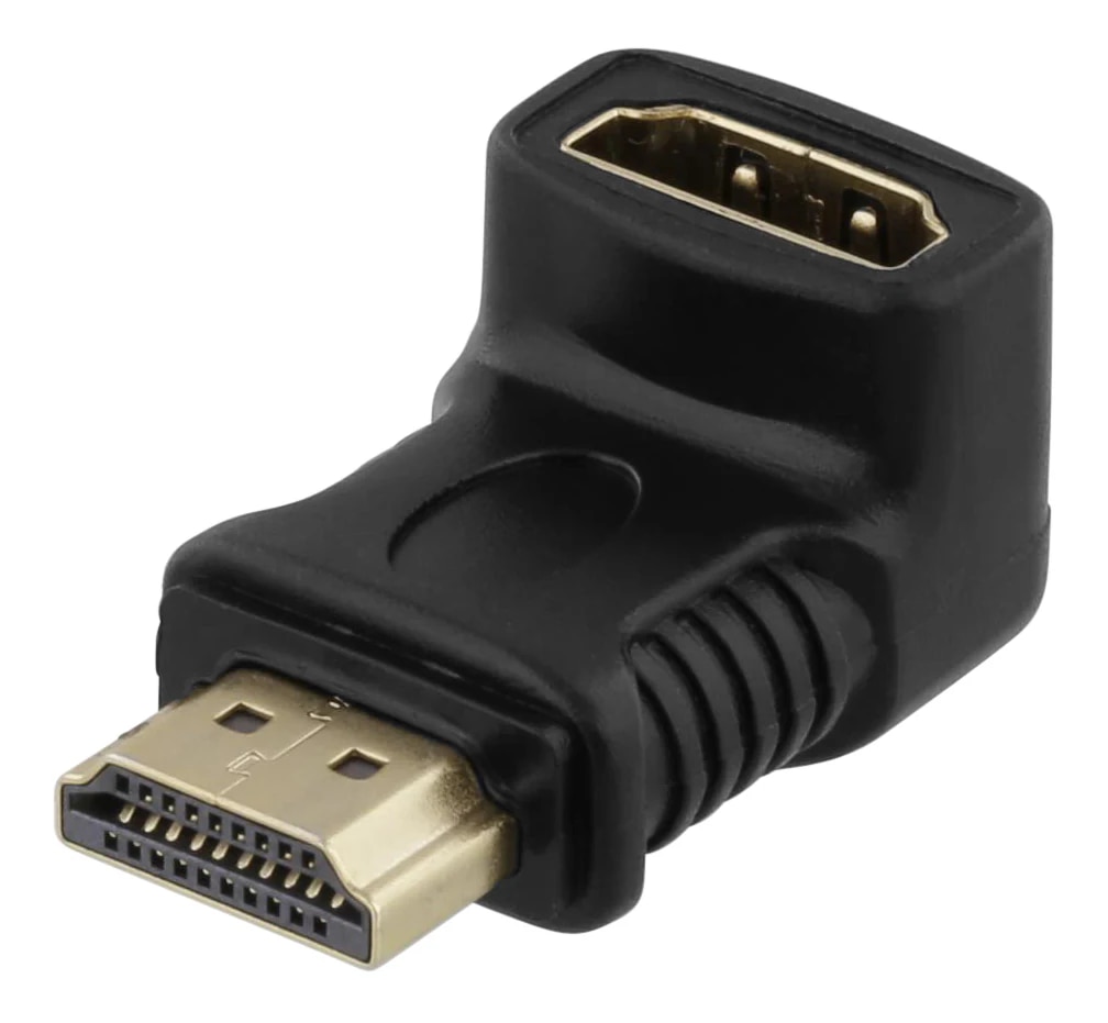 Hoekige HDMI-adapter 19-pins vrouwelijk naar mannelijk