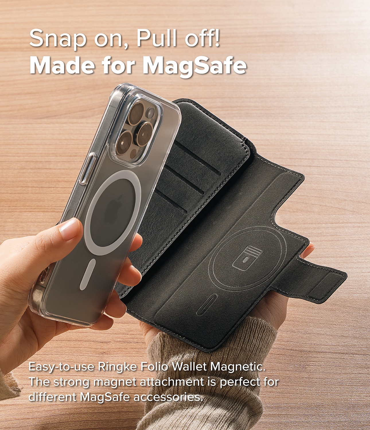 Folio Wallet Magnetic iPhone 13 Pro Max Black