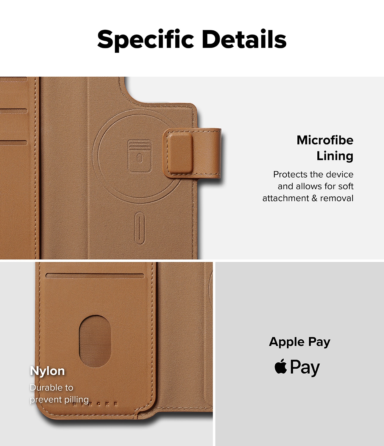 Folio Wallet Magnetic iPhone 13 Pro Max Brown