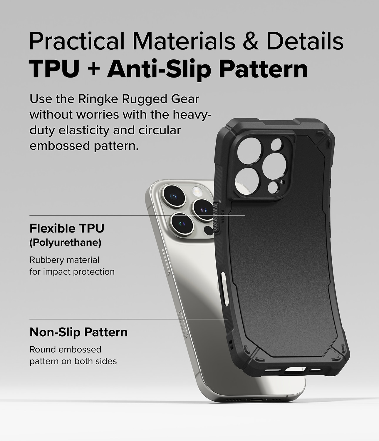 Rugged Gear Magnetic Case iPhone 16 Pro Max Black