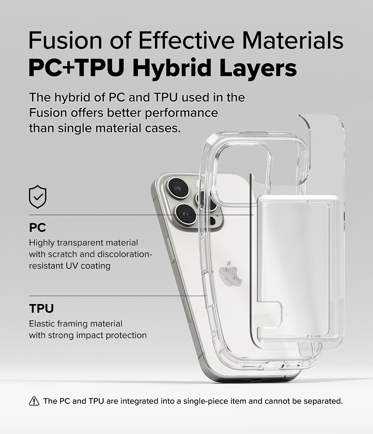 Fusion Card Case iPhone 16 Pro Clear