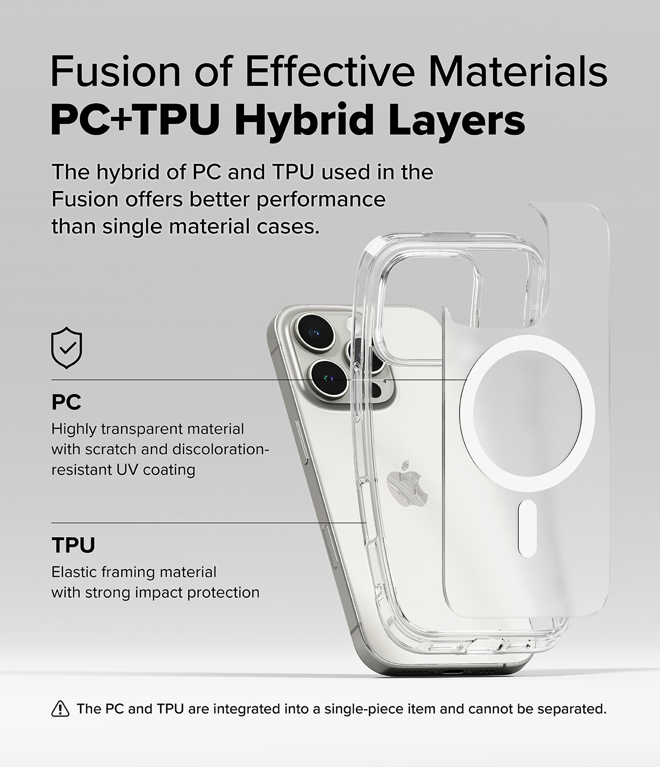 Fusion Magnetic Case iPhone 16 Pro Matte Clear