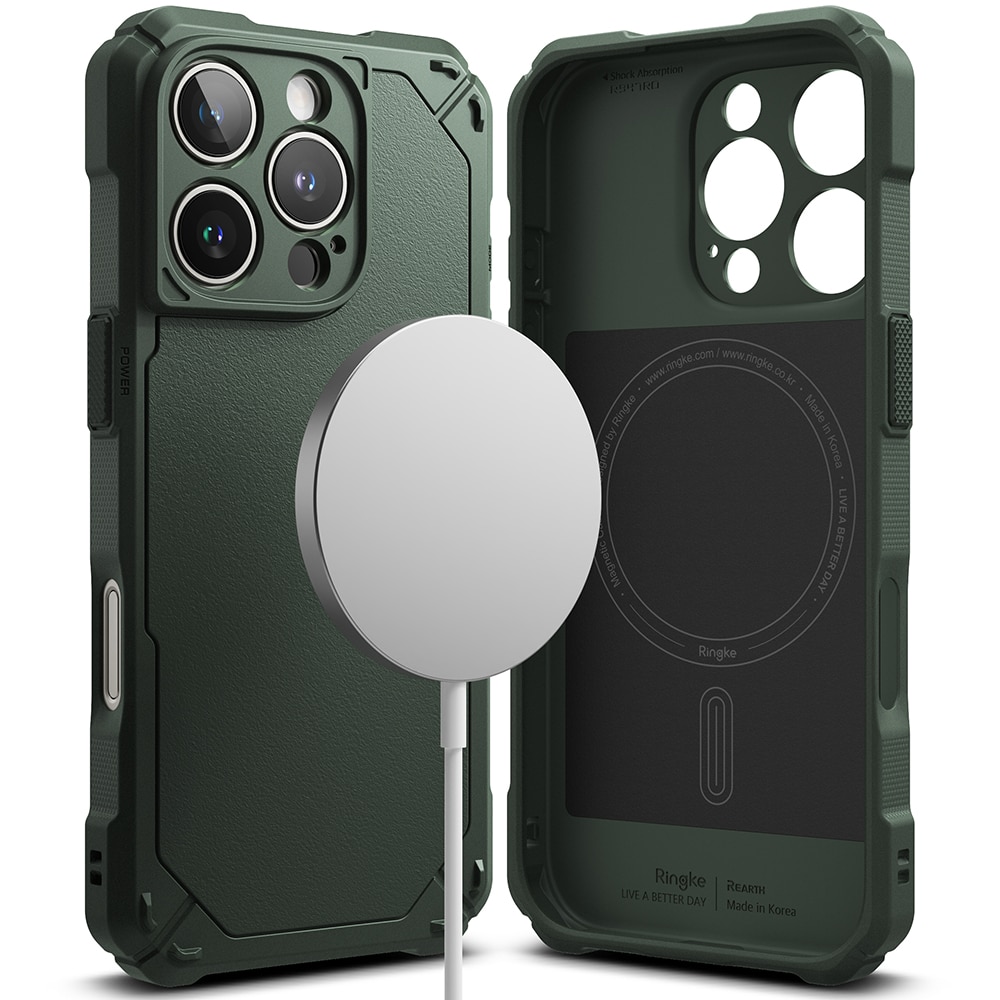 Rugged Gear Magnetic Case iPhone 16 Pro Dark Green