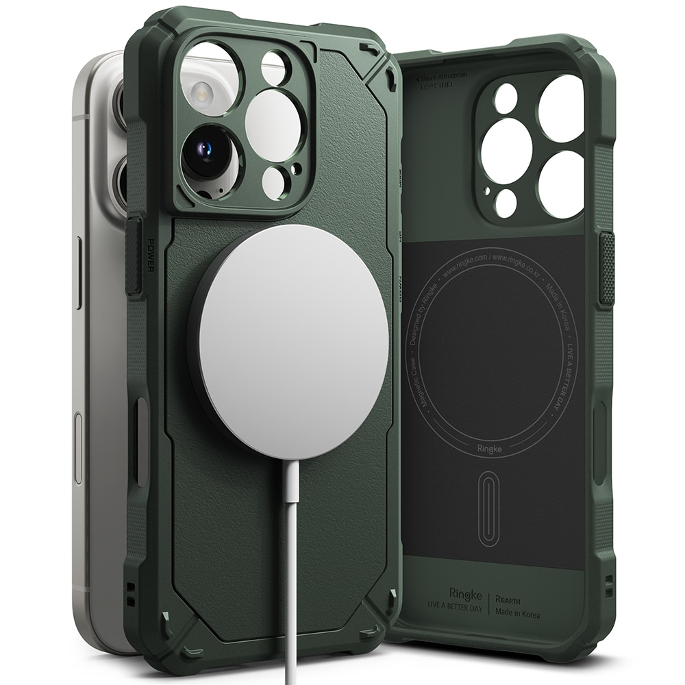 Rugged Gear Magnetic Case iPhone 16 Pro Dark Green