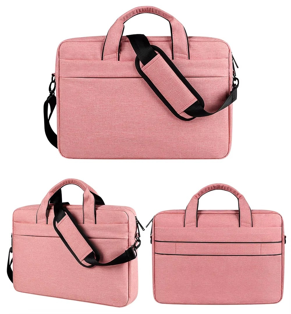 Laptoptas met schouderband up to 13,3" roze