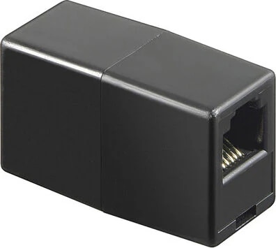 Network connector 8P/8C RJ45 zwart