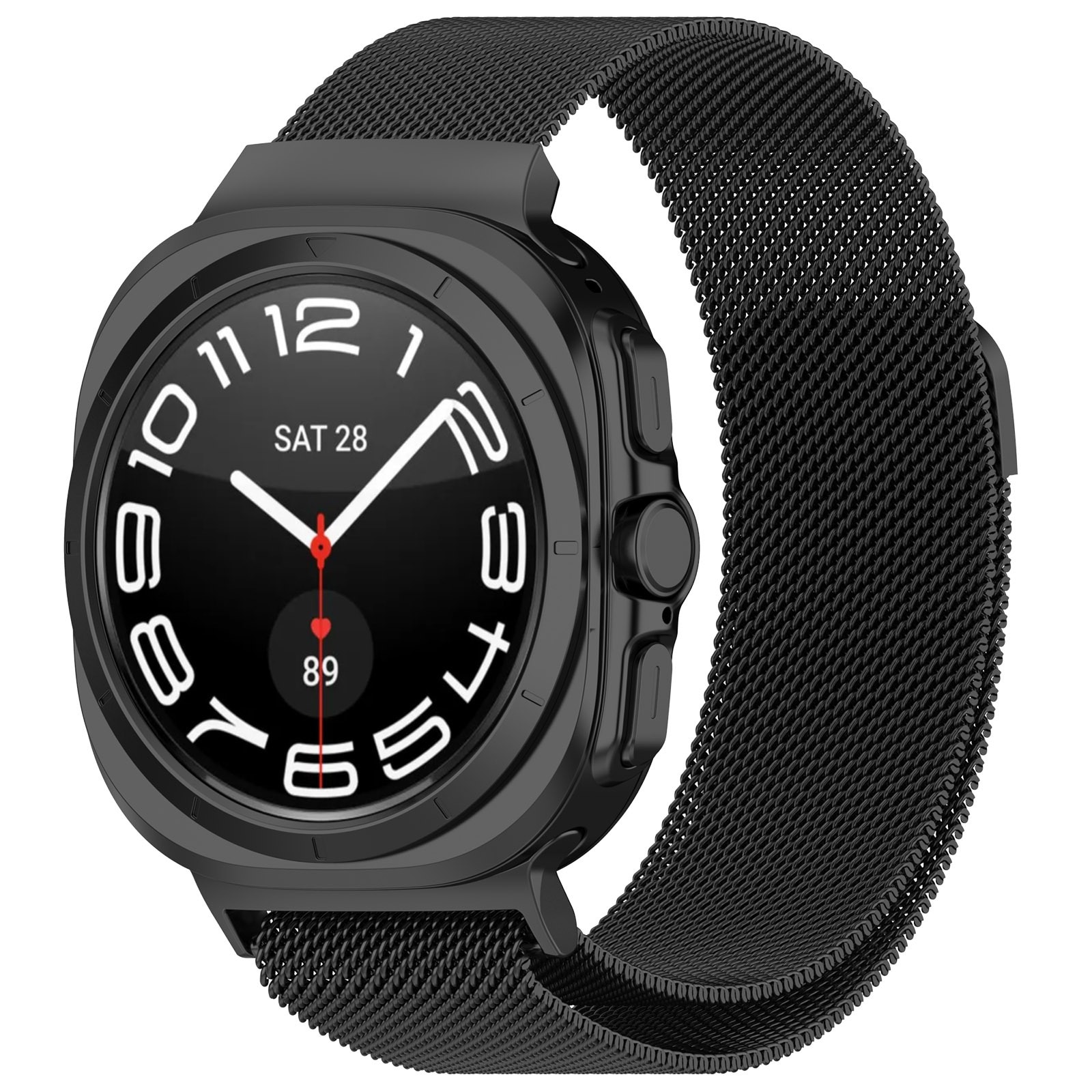 Samsung Galaxy Watch Ultra 47mm Milanese bandje zwart